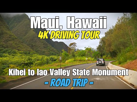 Maui Road Trip: Kihei to Iao Valley State Monument - 4K Scenic Drive #maui #hawaii #roadtrip #drive