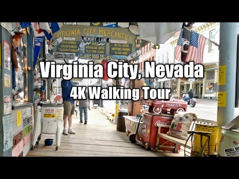 Virginia City, Nevada [4K] Walking Tour Explore Wooden Sidewalks &amp; Historic Streets of Virginia City