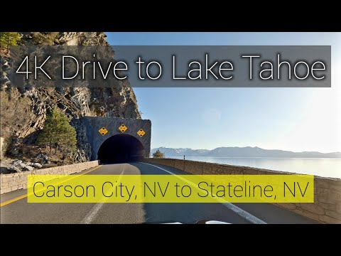 Lake Tahoe [4K] Drive | Carson City, NV to Stateline, NV