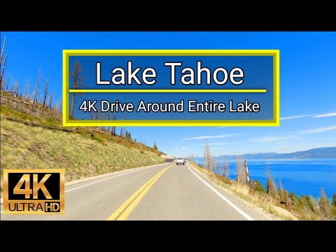 2hr Lake Tahoe Scenic Drive South from Stateline, NV Around Entire Lake 4K Driving Tour- #laketahoe