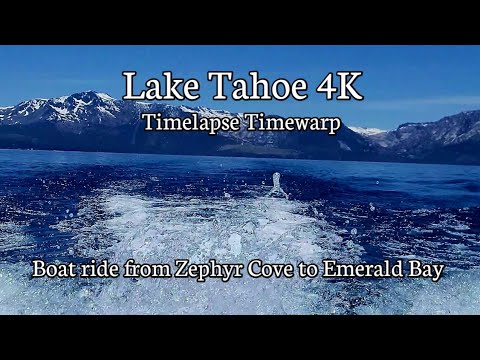 Lake Tahoe [4K] Boat Ride Timewarp Timelapse | Virtual Boating Tour | Happy Relaxation Video