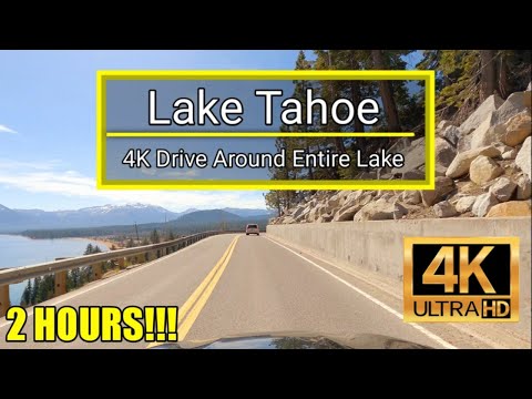 2hr Lake Tahoe Scenic Drive North from Stateline, NV Around Entire Lake 4K Driving Tour- #laketahoe