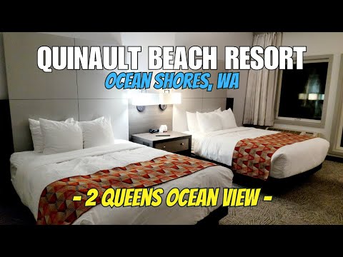 Quinault Beach Resort | Double Queen Ocean View Room Tour | Ocean Shores, WA