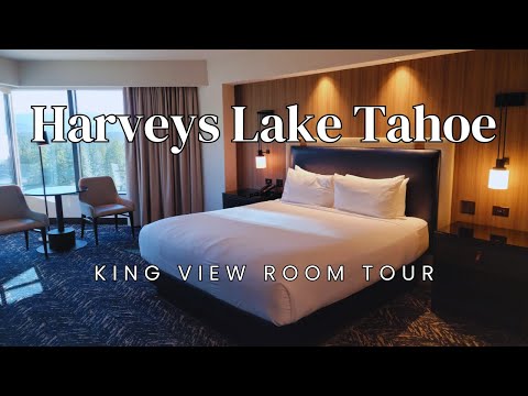 Caesars Republic Lake Tahoe (Harvey's) King View Room Tour | Stunning Lake View 4K #laketahoe #tahoe