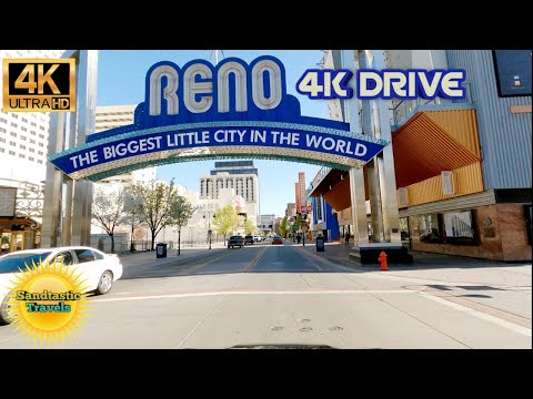 Reno, Nevada [4K] Driving Tour - South Virginia St, Downtown, The Row Reno&#039;s Strip, Riverwalk #reno