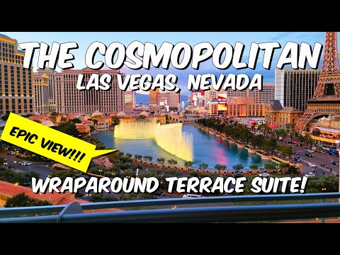 Cosmopolitan Las Vegas Room Tour 4K Wraparound Terrace Suite Fountain View Amazing Balcony