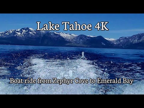 Lake Tahoe [4K] Boat Ride | Virtual Boating Tour Happy Relaxation Video- Zephyr Cove to Emerald Bay