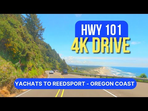 [4K] Part 2 - Hwy 101 Oregon Coast Road Trip Drive- Yachats to Florence to Reedsport Drive