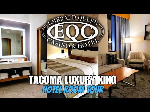 EQC Emerald Queen Casino Hotel Tacoma Luxury King Room Tour Review | Pool and Fitness Center