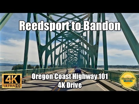 [4K] Part 3 - Hwy 101 Oregon Coast Road Trip Drive - Reedsport to North Bend to Bandon Driving Tour