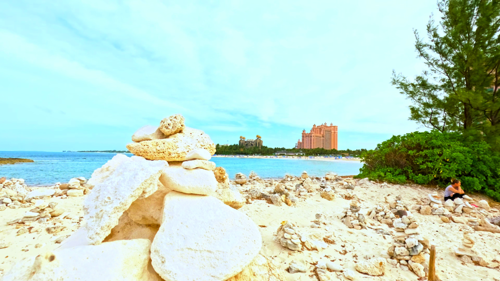 The Sacred Space at Paradise Beach The Cove in Background Atlantis Bahamas Ultimate Beach Guide