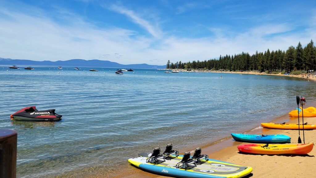 Zephry Cove Lake Tahoe Beach Canoes