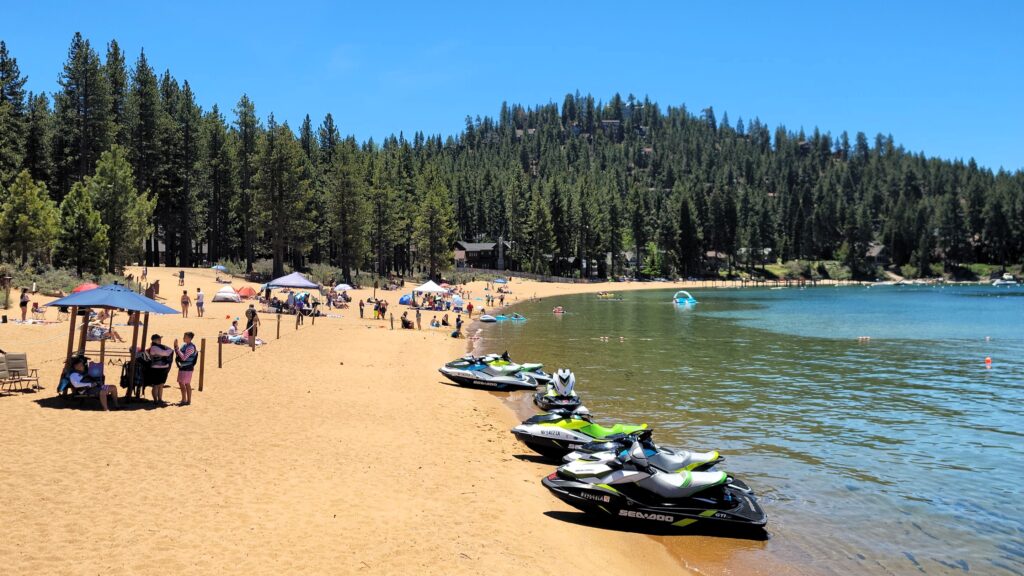 Zephry Cove Lake Tahoe Beach Jetskis