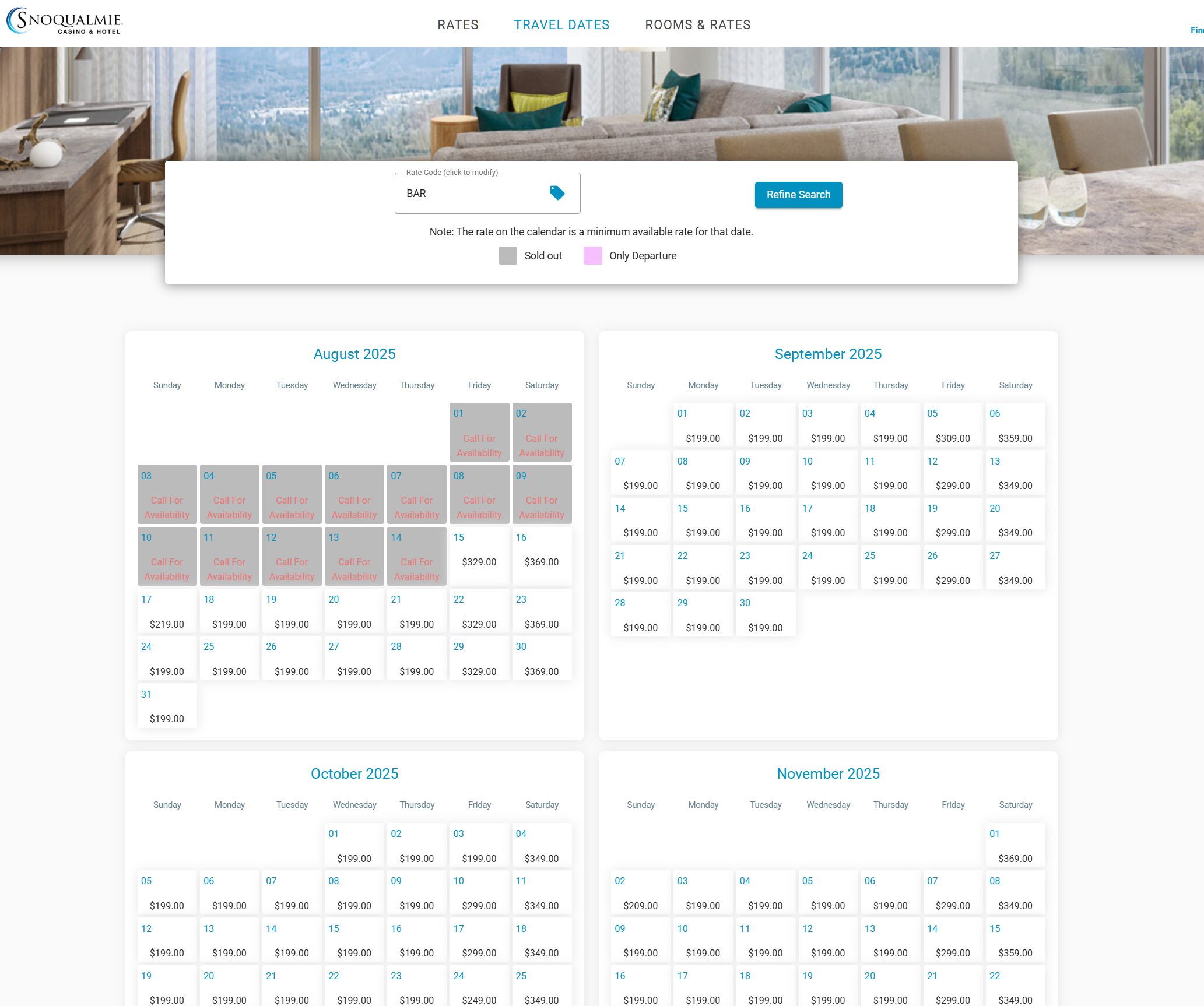 Snoqualmie Casino Hotel Opening August 15th 2025 Booking Rates Calendar
