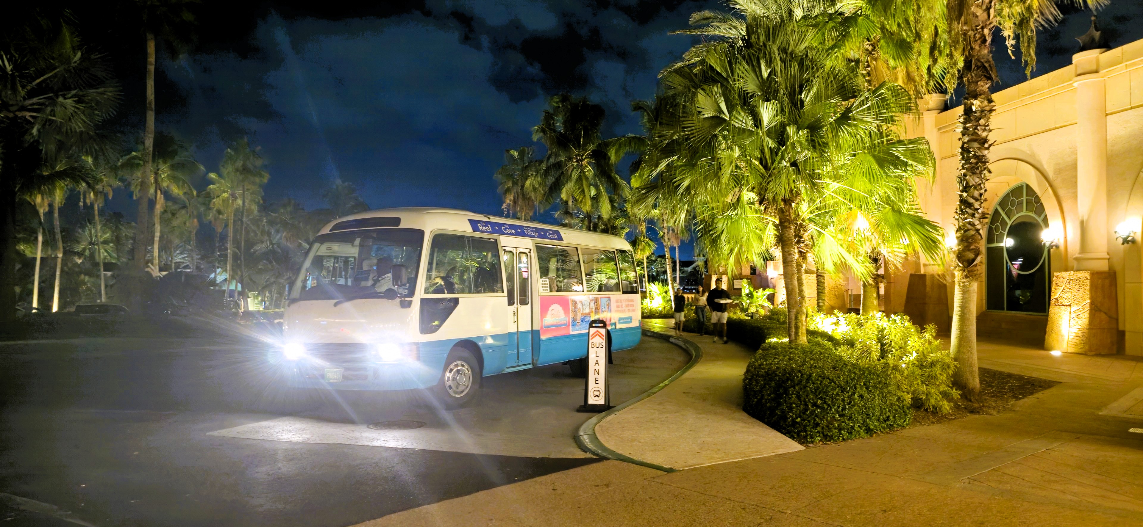 Atlantis Bahamas Compimentary Bus Shuttle Service - Outside The Coral at Atlantis Bahamas Entrance »