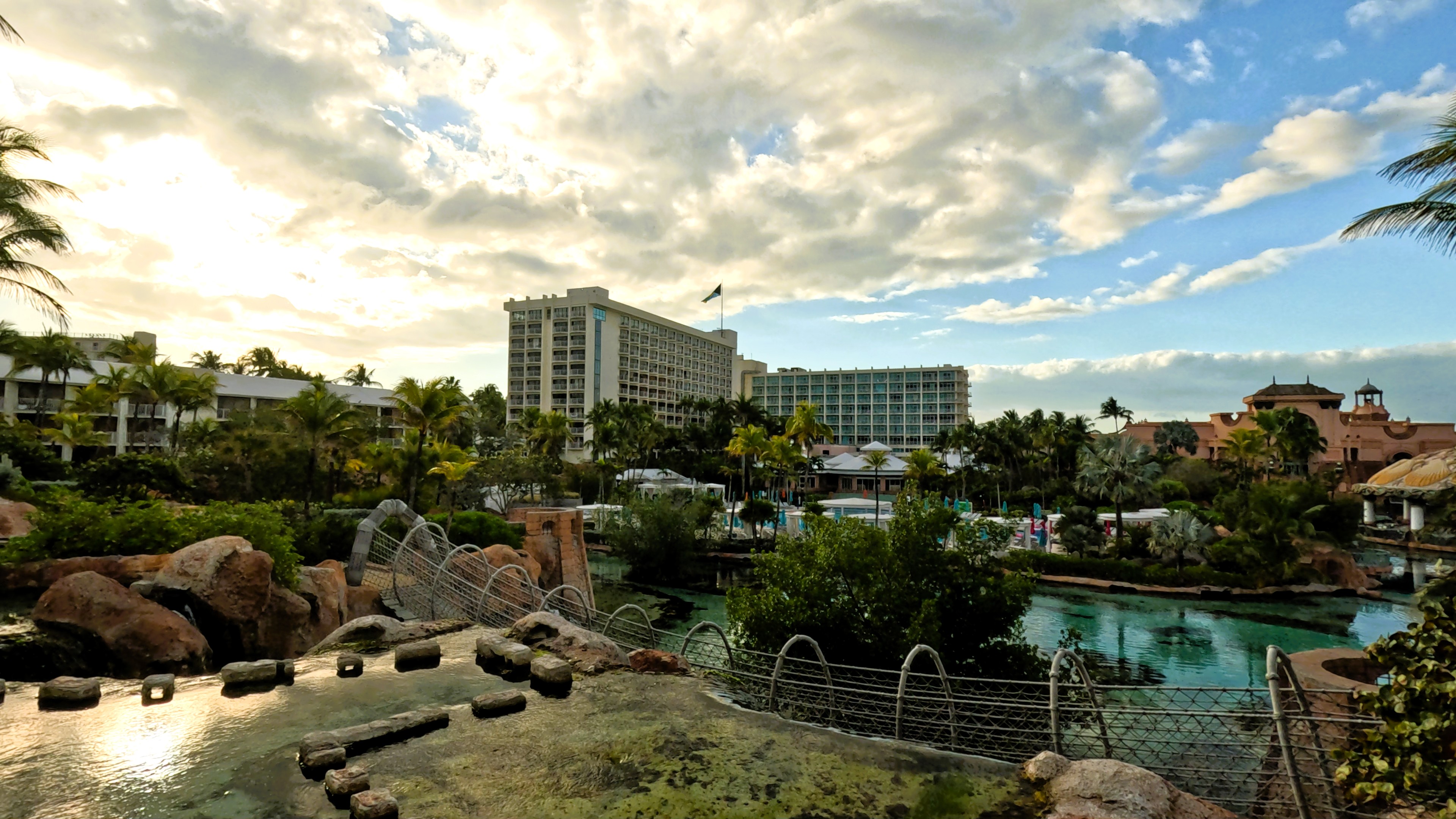 Atlantis Bahamas Predator Lagoon Sunrise Rope Bridge » Atlantis Bahamas Predator Lagoon Sunrise Rope Bridge