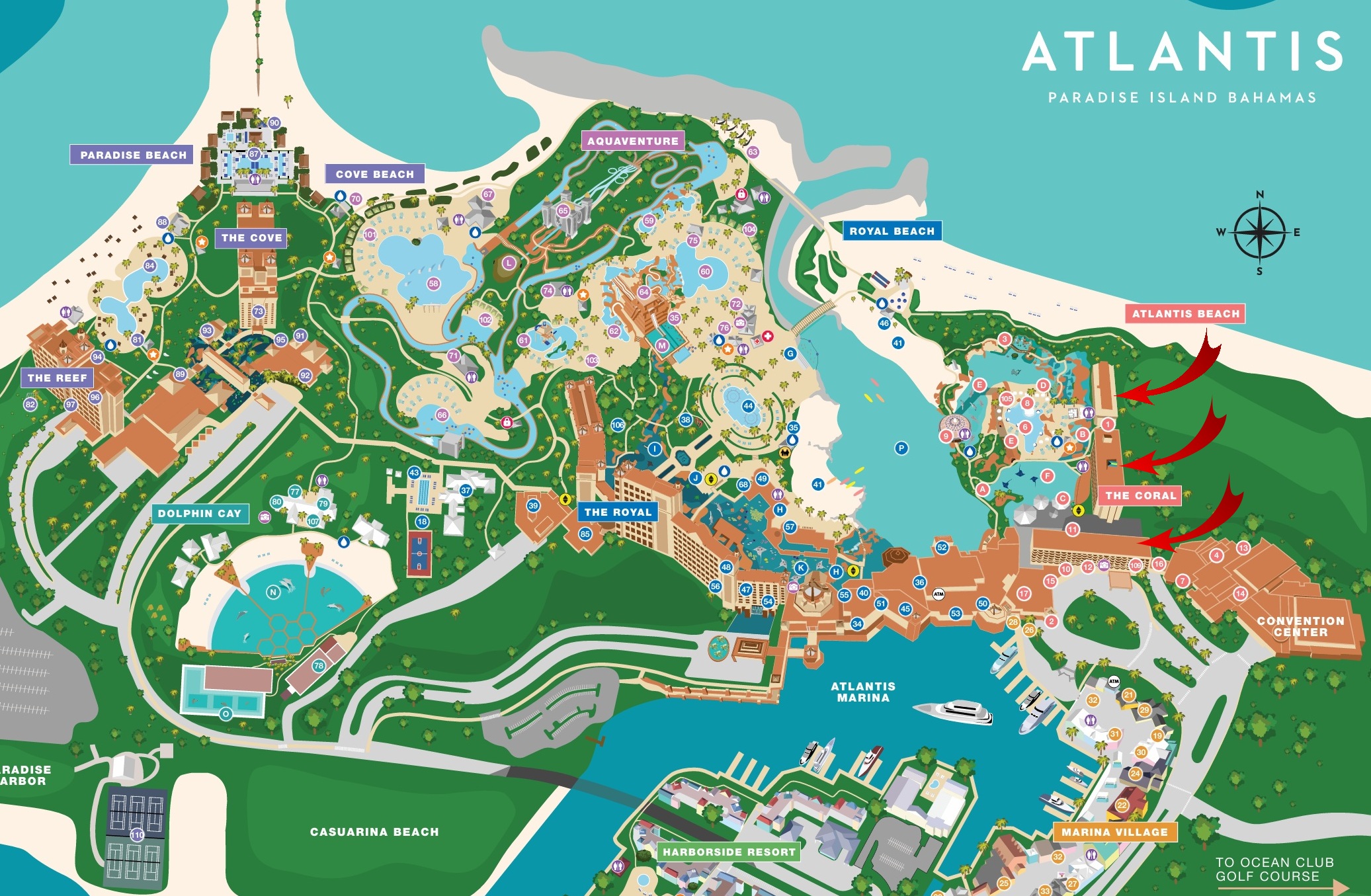Atlantis Map 2025 The Coral at Atlantis Bahamas review » Atlantis Map 2025 Zoom The Coral at Atlantis Bahamas review