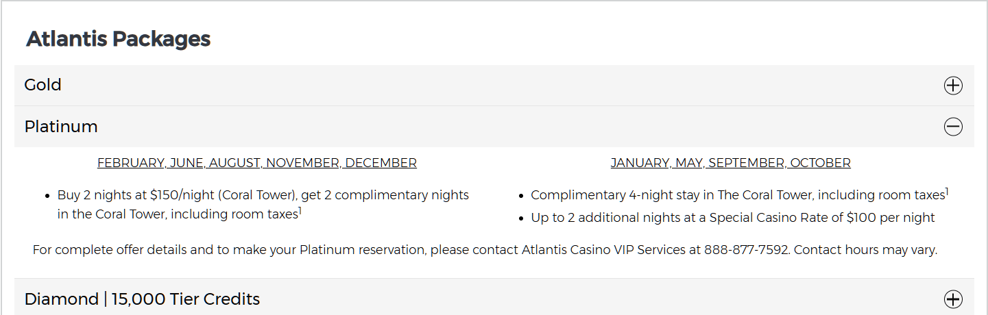Caesars Rewards Partnership with Atlantis Bahamas Tier Perks Platinum Offer » Caesars Rewards Partnership with Atlantis Bahamas Tier Perks Platinum Offer